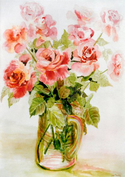 Pink Roses by Joan Thewsey